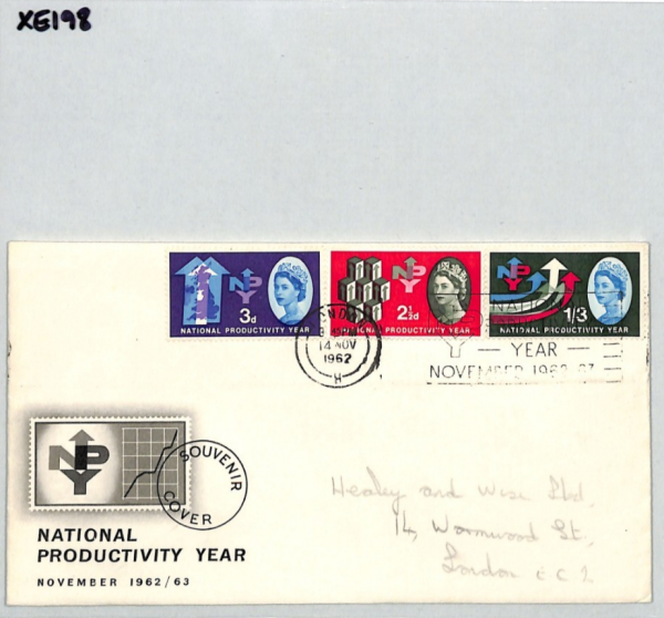 GB QEII 1962 NPY *PHOS* FDC National Productivity Year SLOGAN Illustrated XE198 - Image 7
