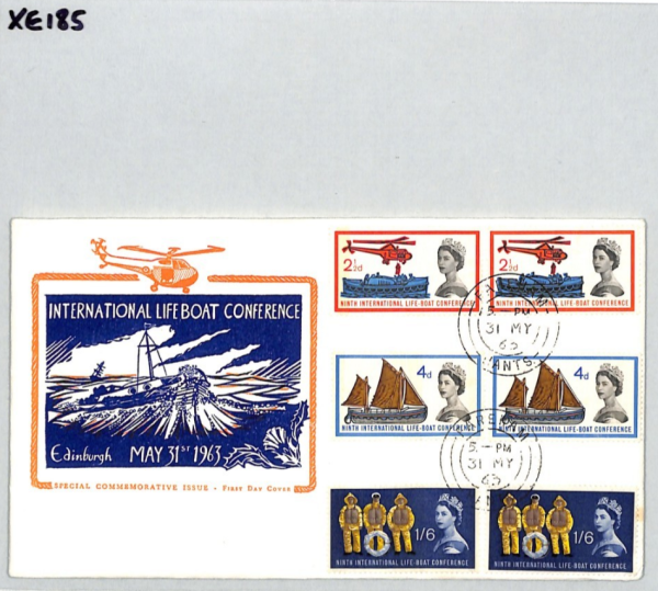 GB QEII 1963 LIFEBOAT FDC Conference Illustrated *PHOS & ORD* Sets Fareham XE185 - Image 6