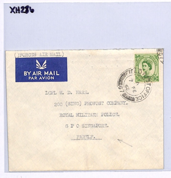 GB QEII 7d Wilding USED HONG KONG Cover FPO.67 Military Police 1962 Malaya XH286 - Image 8
