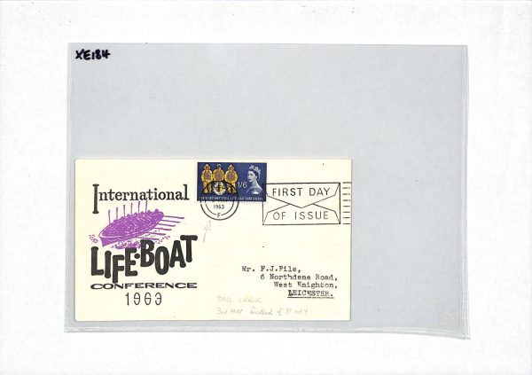 GB QEII FDC 1963 LIFEBOAT 1s/6d Leicester *ERROR* DATE Slogan FDI Machine XE184 - Image 16