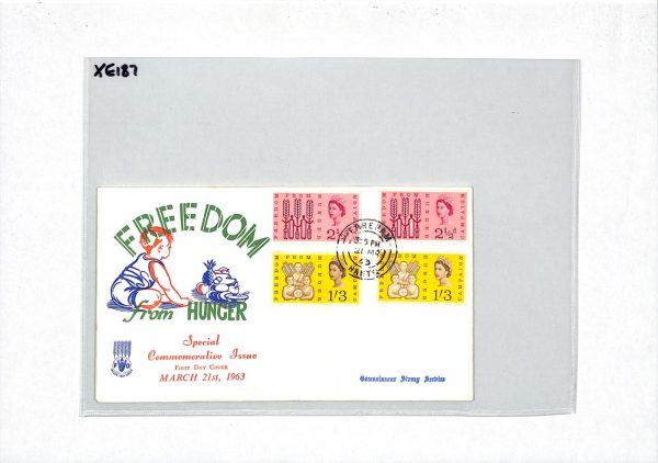GB QEII ILLUSTRATED 1963 FDC *FFH* Freedom Hunger PHOS & ORD Sets Fareham XE187 - Image 11