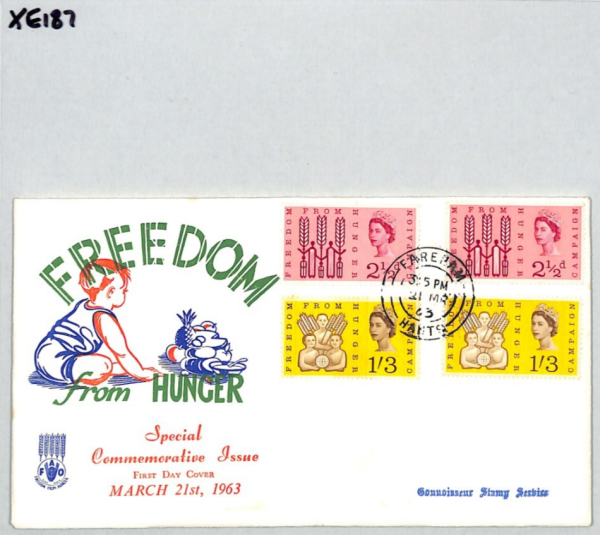 GB QEII ILLUSTRATED 1963 FDC *FFH* Freedom Hunger PHOS & ORD Sets Fareham XE187 - Image 7