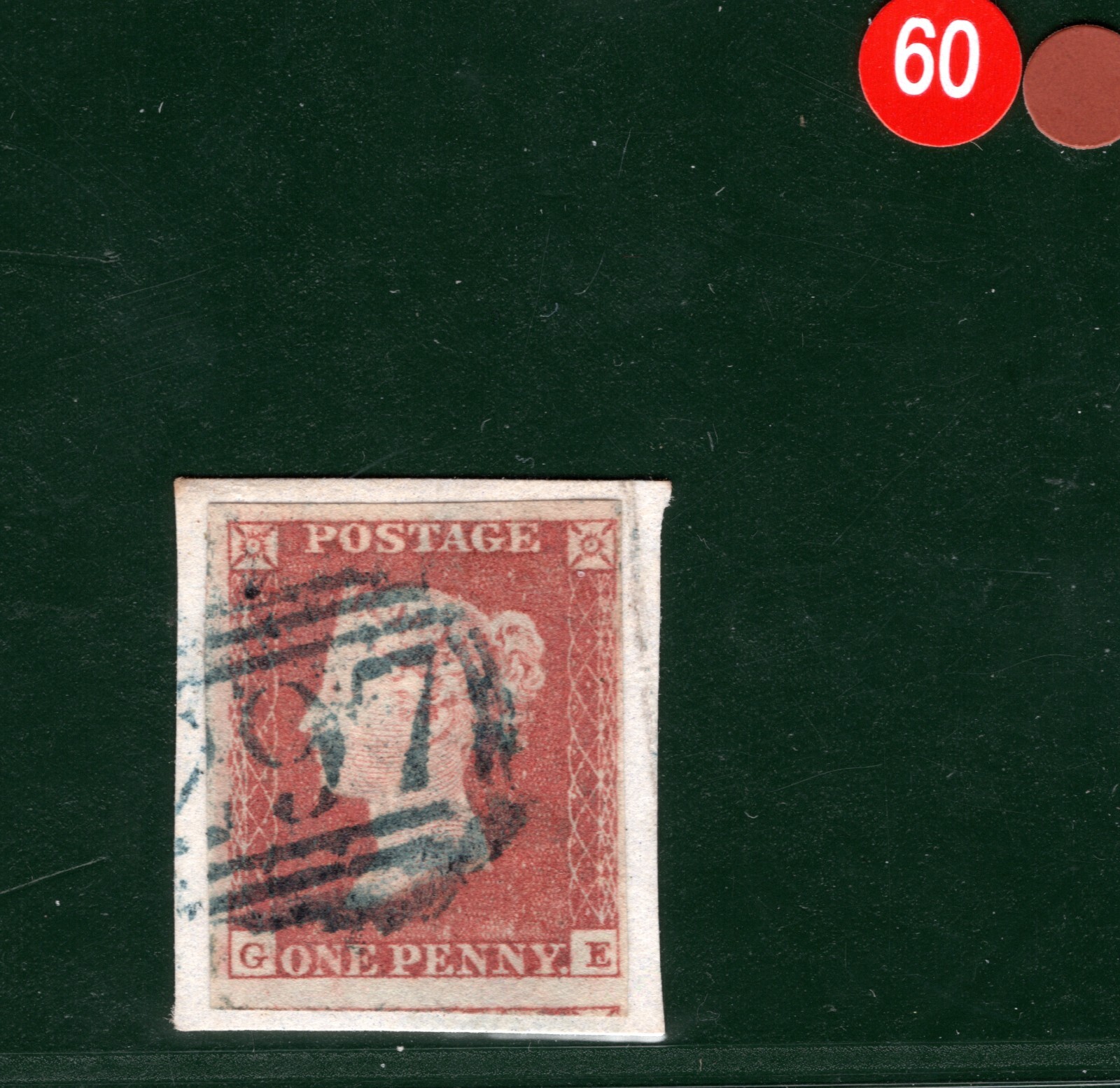 GB QV 1841 PENNY RED SG.8 1d (CG) BLUE *297* FAZELEY Staffs Numeral c£250+ RBR60 - Image 5