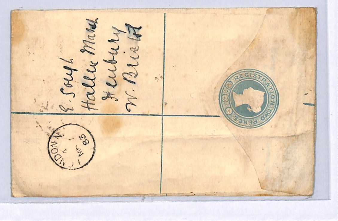 GB QV 1½d Cover Reg PADDINGTON Numeral 1883 Acton Churchfield SG.167 c£160 UG114 - Image 5