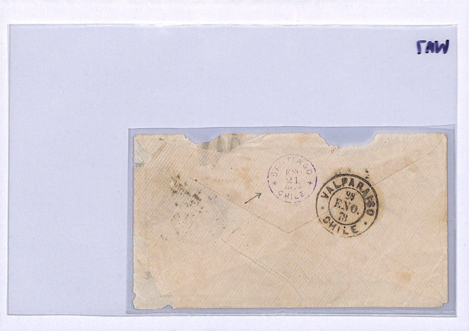 GB QV 1s Plate 13 CHILE TRANSATLANTIC Cover Cheltenham 1877 SG.150 Cat £240 WA7 - Image 7