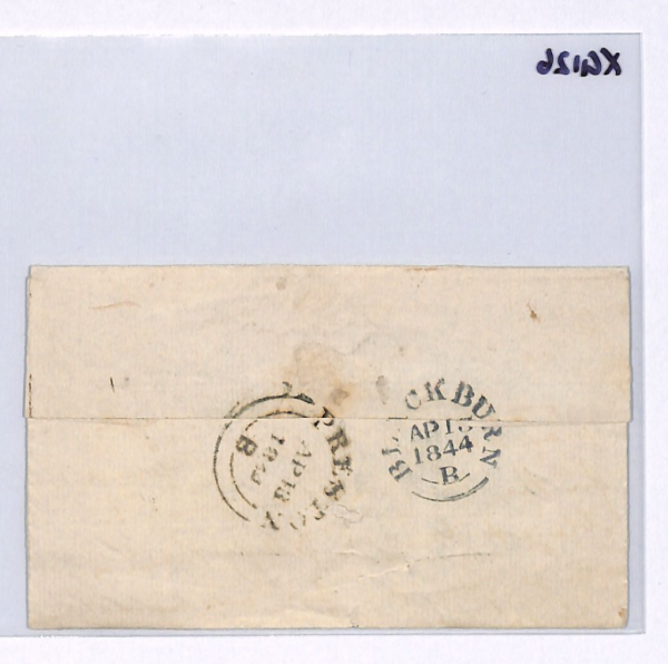 GB QV Cover  *ASYMMETRIC* MALTESE CROSS Blackburn MX 1844 Lancs Penny Red XG126 - Image 12