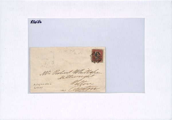 GB QV Cover  *ASYMMETRIC* MALTESE CROSS Blackburn MX 1844 Lancs Penny Red XG126 - Image 13