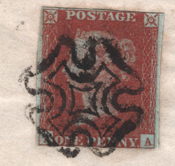 GB QV Cover  *ASYMMETRIC* MALTESE CROSS Blackburn MX 1844 Lancs Penny Red XG126 - Image 10
