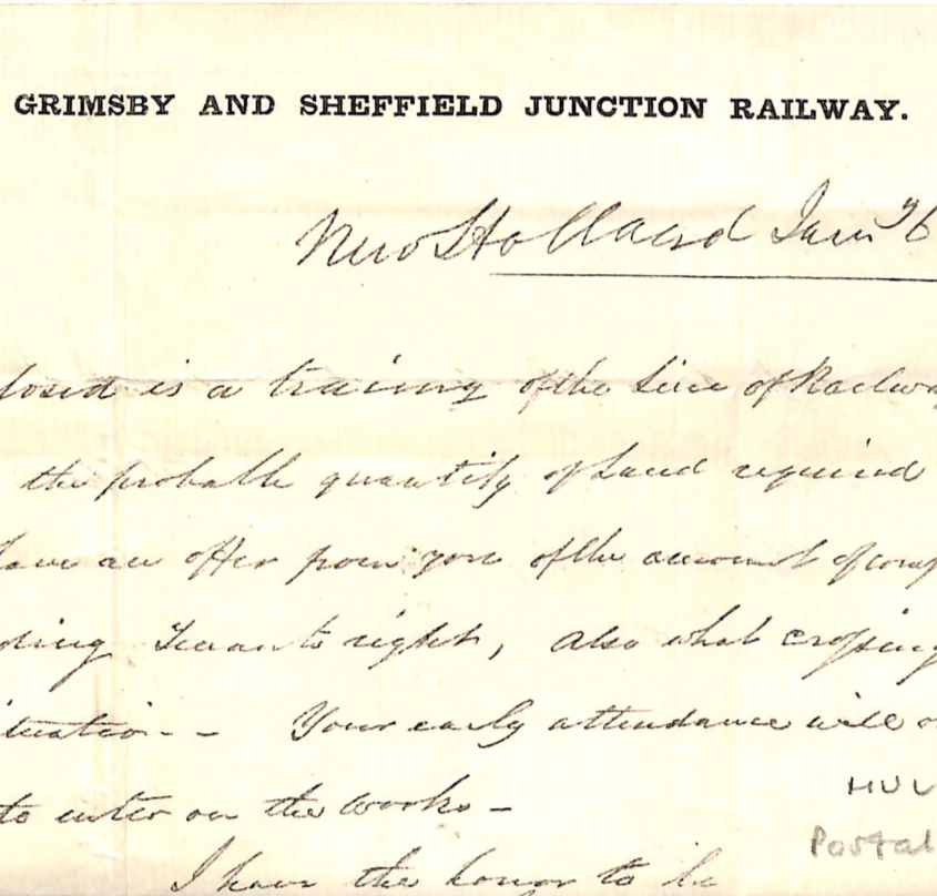 GB QV Cover *GREAT GRIMSBY & SHEFFIELD JUNCTION RAILWAY* 1846 EL Hull CDS WR64 - Image 5