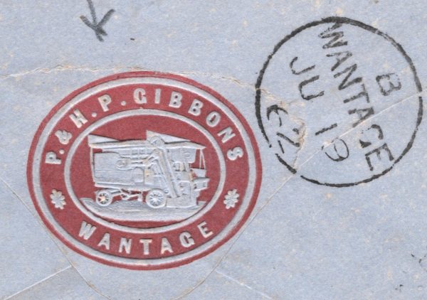 GB QV FARMING ADVERT 1d PINK Cover HAYMAKING MACHINE *Wantage* 1862 Oxon XG141 - Image 5