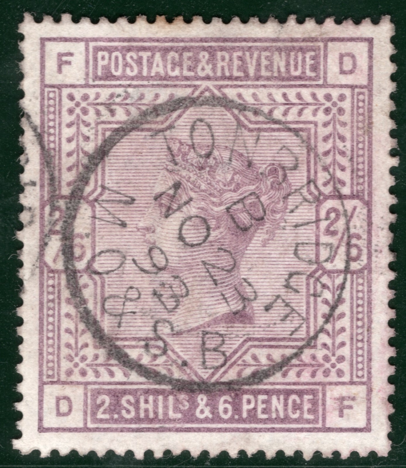 GB QV High Value SG.178 2s/6d Lilac Kent *TONBRIDGE* CDS 1893 REDG68
