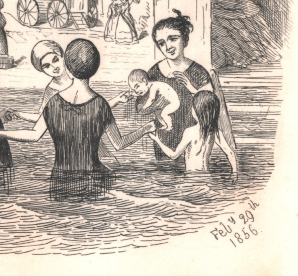 GB QV ILLUSTRATED LETTER-SHEET (1856) Sea *BATHING* CARICATURE Unused Cover XG176 - Image 3