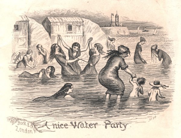 GB QV ILLUSTRATED LETTER-SHEET Sea *WATER PARTY* BATHING CARICATURE Cover XG171 - Image 3
