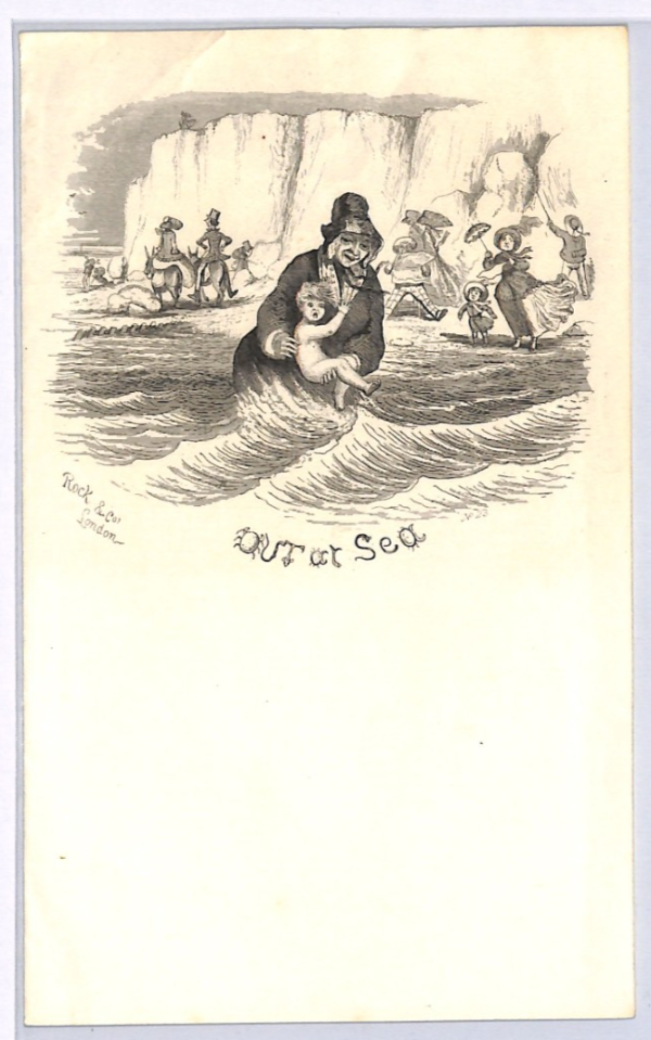 GB QV ILLUSTRATED LETTERSHEET CARICATURE *OUT AT SEA* Unused Cover CLIFFS XG172 - Image 3