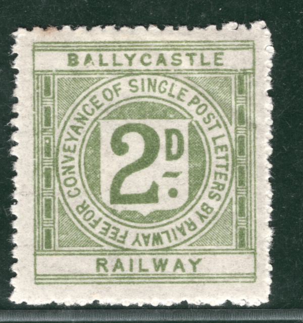 GB QV Ireland BALLYCASTLE RAILWAY Letter Stamp 2d (Die 2) 1897 Mint LIME105 - Image 6