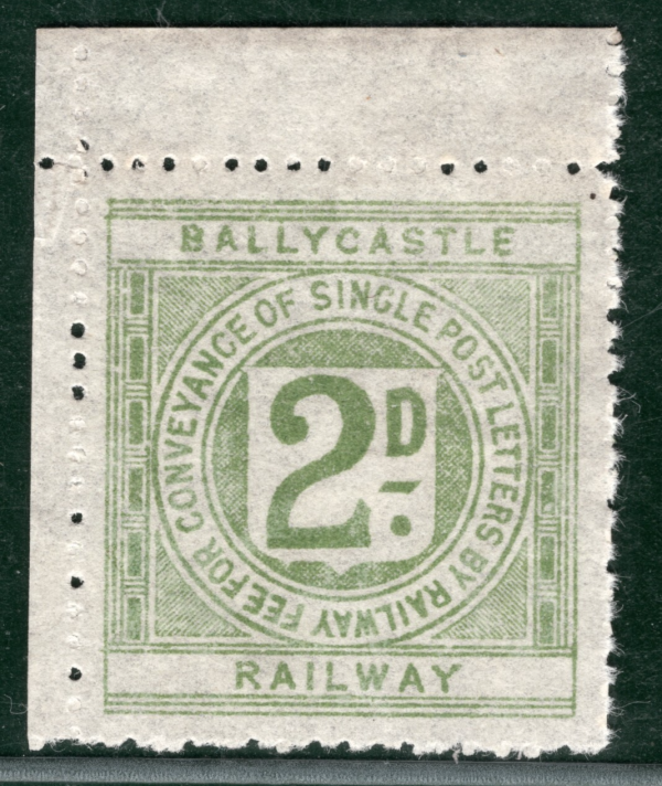 GB QV Ireland BALLYCASTLE RAILWAY Letter Stamp 2d (Die 2) 1897 Mint MNG LIME69 - Image 10