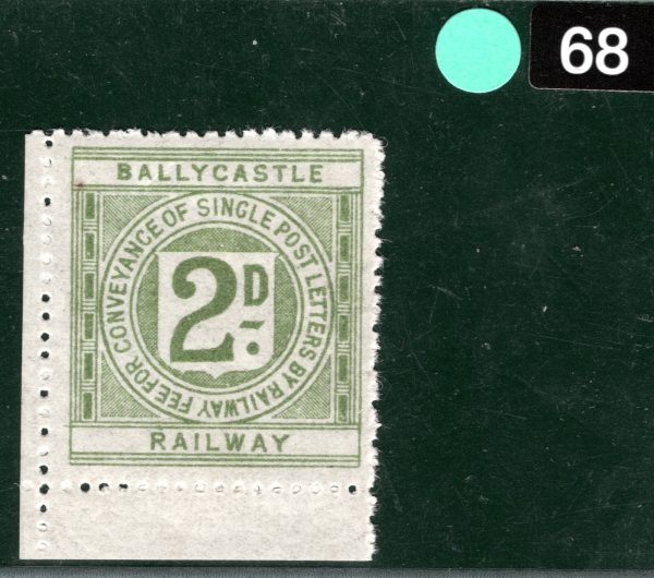 GB QV Ireland BALLYCASTLE RAILWAY Letter Stamp 2d (Die II) 1897 Mint MNH LIME68 - Image 4