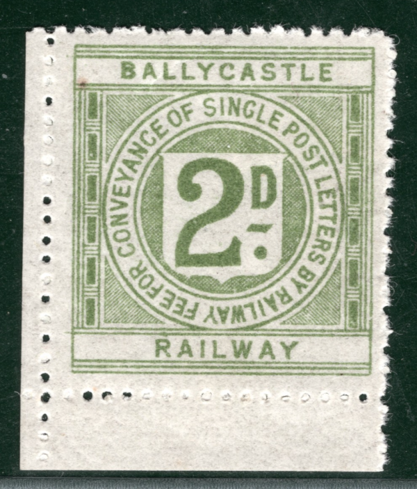 GB QV Ireland BALLYCASTLE RAILWAY Letter Stamp 2d (Die II) 1897 Mint MNH LIME68 - Image 10