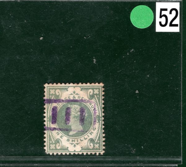 GB QV JUBILEE 1s Green SCOTS RAILWAY STATION *111* TELEGRAPH Numeral GR2WHITE52 - Image 4