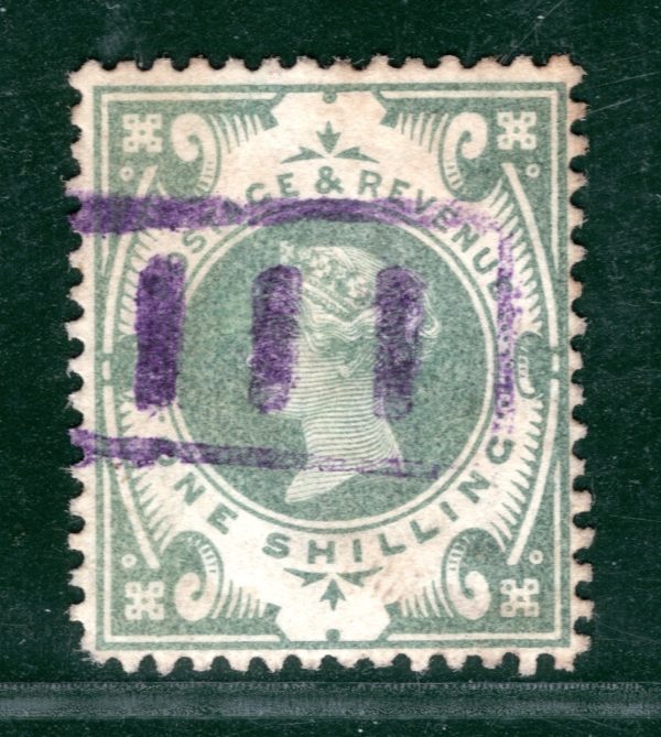 GB QV JUBILEE 1s Green SCOTS RAILWAY STATION *111* TELEGRAPH Numeral GR2WHITE52 - Image 5