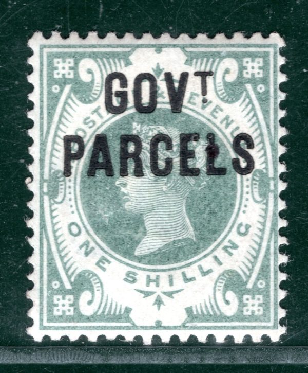 GB QV OFFICIAL SG.O68 1s Dull  Green *GOVT PARCELS* Jubilee Mint Cat £500 PRED4 - Image 5