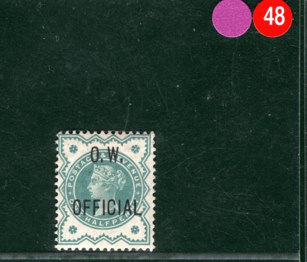 GB QV Official SG.O32 ½d Blue-Green *O.W OFFICIAL* Jubilee Mint Cat £300 PRED48 - Image 4