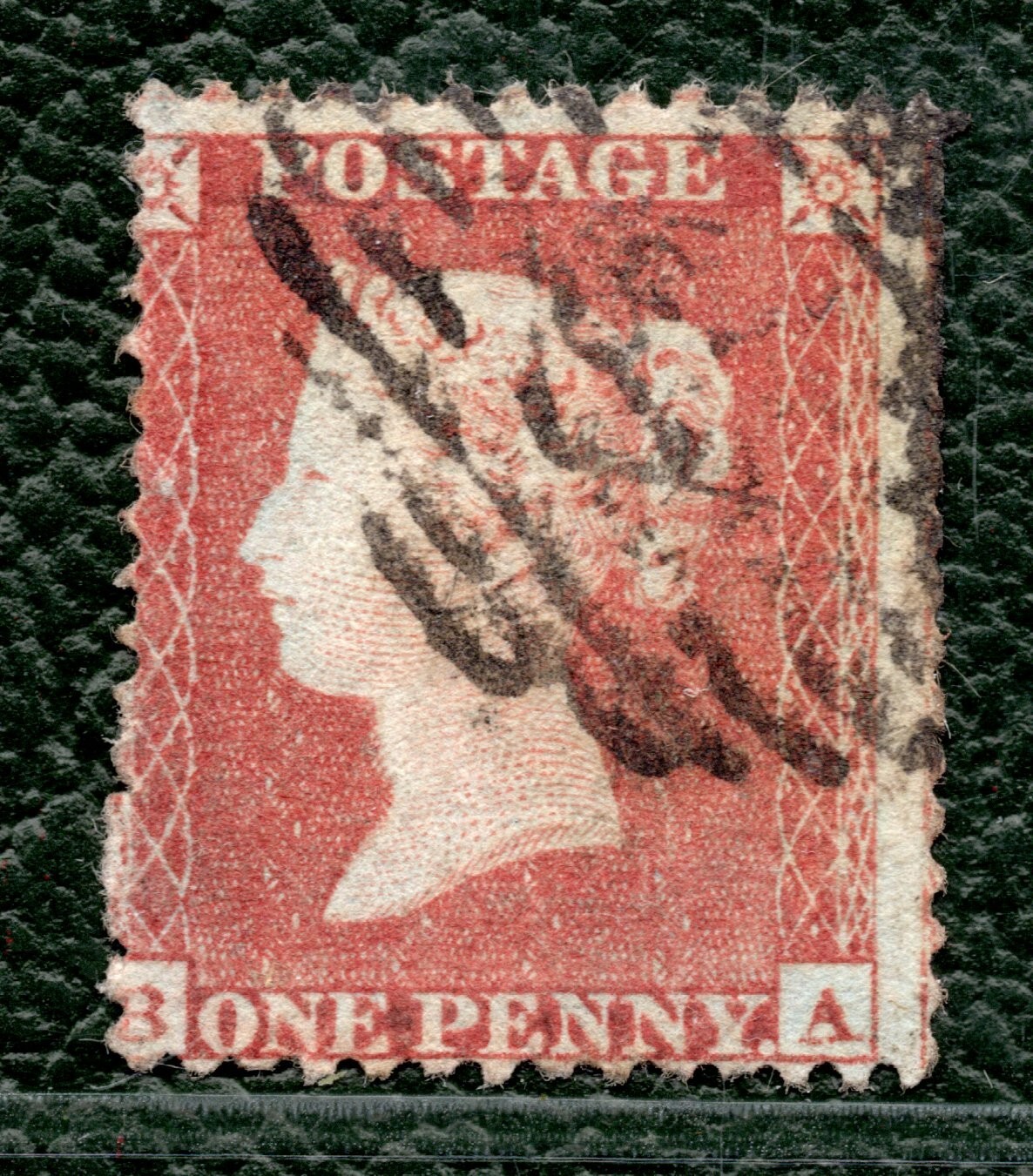 GB QV PENNY RED SG.22var 1d (BA) *BROKEN PERF PINS* Variety VERY SCARCE BRRED84 - Image 8