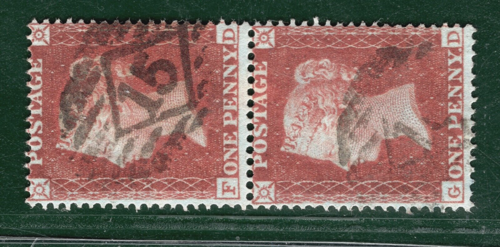 GB QV Penny Red SG.17 1d *Plate 204* (FD-GD) RARE PAIR Spec C1 Cat £500+ RBR62 - Image 5
