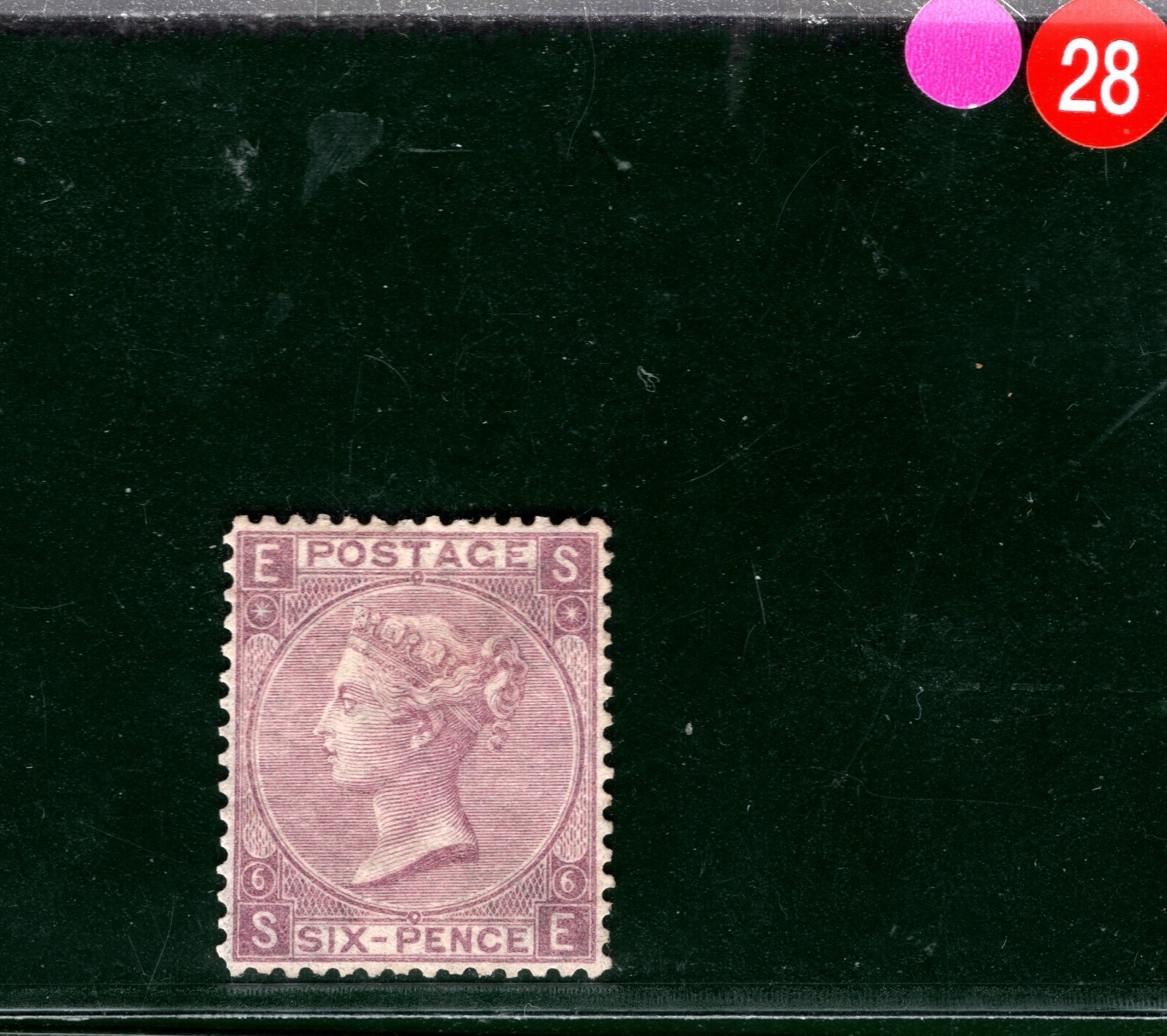 GB QV Stamp SG.106 6d Purple (With Hyphen) Plate 6 (SE) Mint MNG c£2,000- HPR28 - Image 3