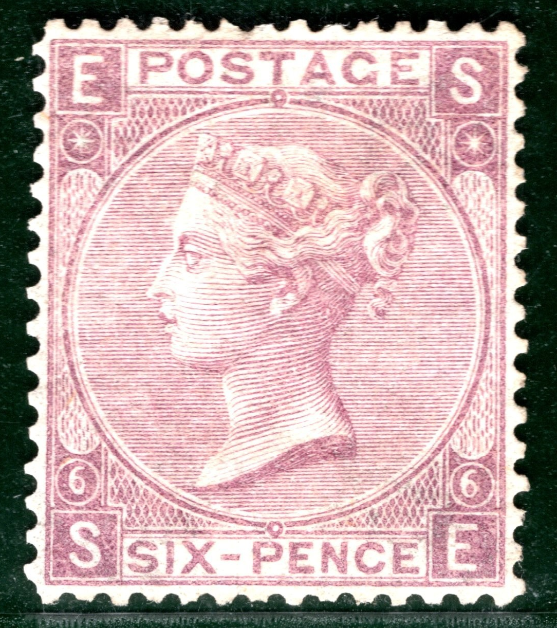 GB QV Stamp SG.106 6d Purple (With Hyphen) Plate 6 (SE) Mint MNG c£2,000- HPR28