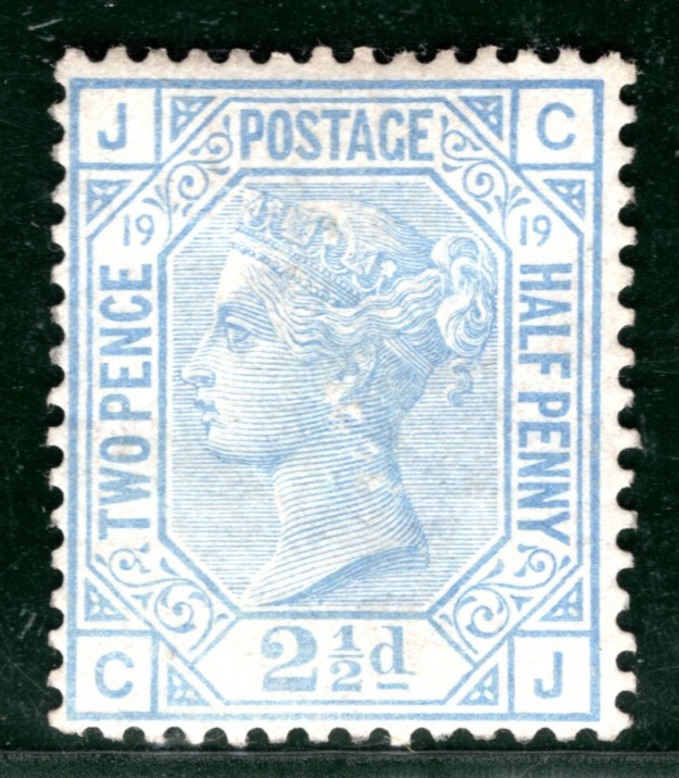 GB QV Stamp SG.142 2½d Blue Plate 19 (CJ) Mint MM Cat £425 {samwells}HPR148 - Image 4