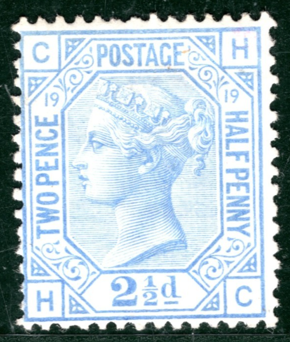 GB QV Stamp SG.142 2½d Blue Plate 19 (HC) Mint MM HPR158