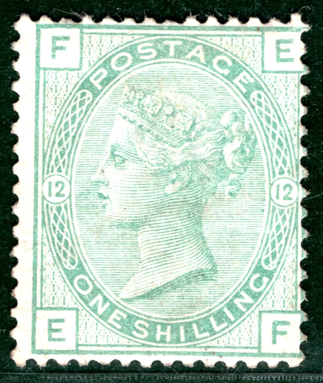 GB QV Stamp SG.150 1s Green Plate 12 (EF) Mint LMM Cat £500 {samwells}HPR76