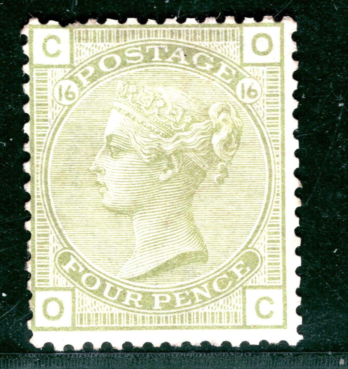 GB QV Stamp SG.153 4d Sage Plate 16 (OC) (1877) Mint MM Cat £850 {samwells}HPR4 - Image 4