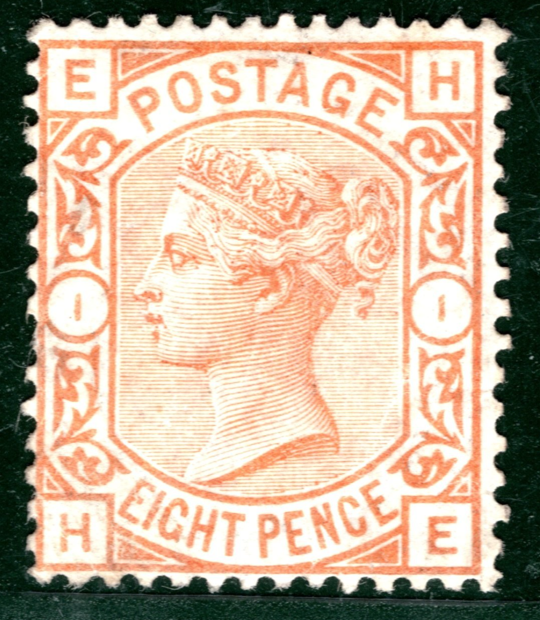 GB QV Stamp SG.156 8d Orange Plate 1 (HE) (1876) Mint MM Cat £1,100 HPR53