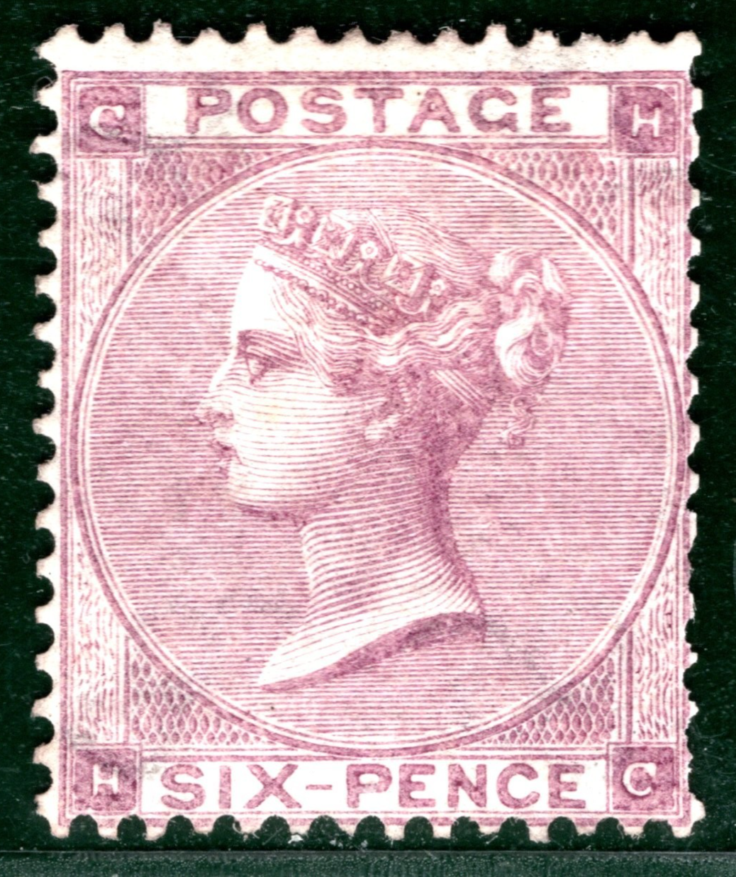 GB QV Stamp SG.85 6d Lilac (Hair lines, Plate 4) (HC) Mint MM Cat £1,500- HPR93