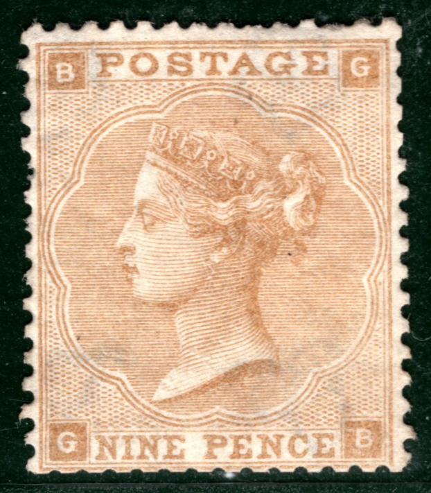 GB QV Stamp SG.86 9d Bistre (Plate 2) (GB) (1862) Mint MM Cat £3,500- HPR41
