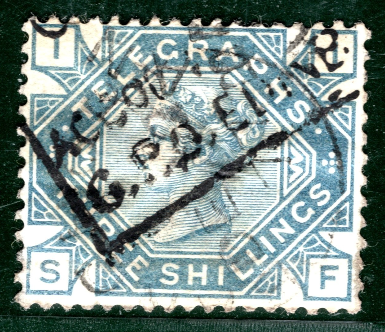 GB QV TELEGRAPH Stamp SG.T11 3s (SF) Used *GPO EDINBURGH* Framed Cancel REDS48 - Image 5
