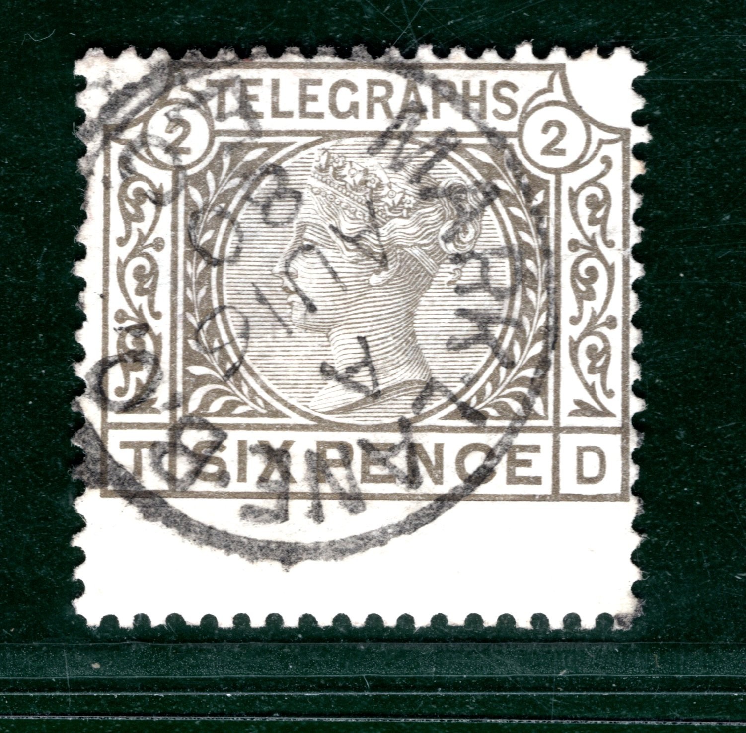 GB QV TELEGRAPH Stamp SG.T6 6d *Plate 2* (TD) Used 1880 CDS Cat £160+ REDS56 - Image 5