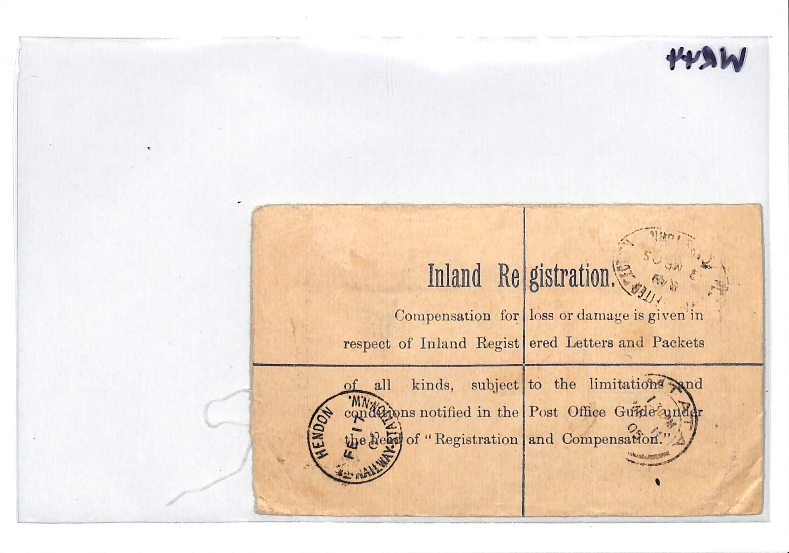 GB RAILWAY Cover *HENDON STATION* CDS Registered South Africa Umtata 1905 WR44 - Image 9