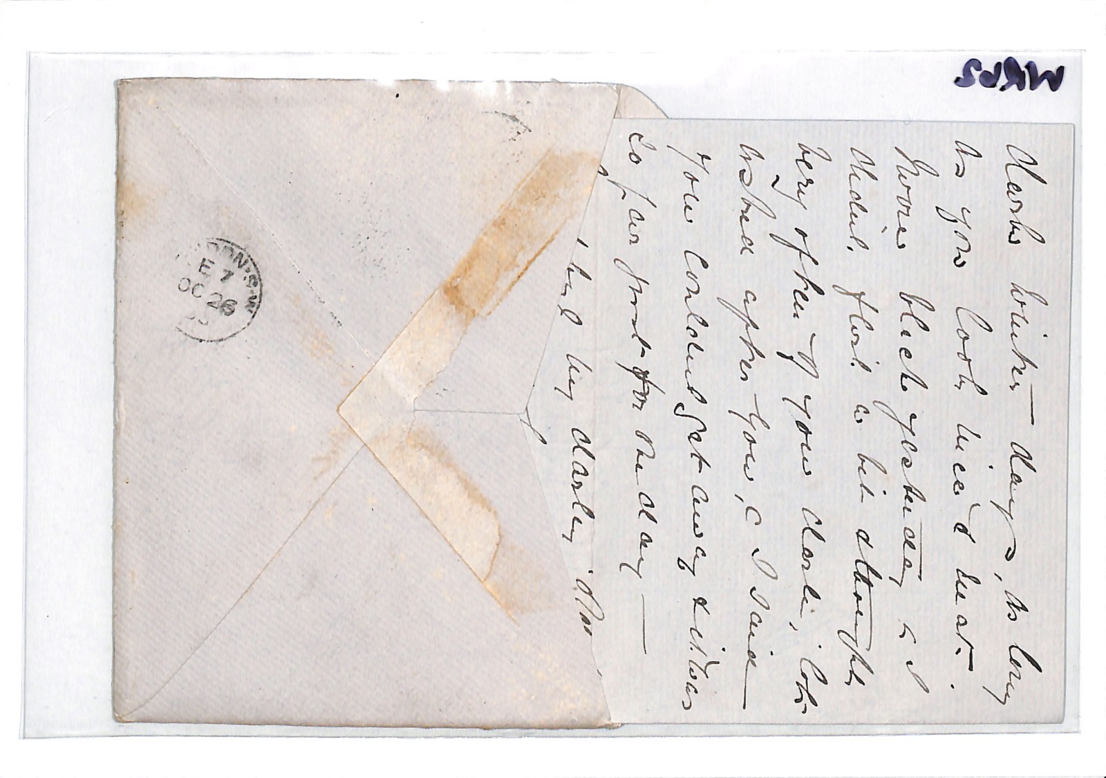 GB RAILWAY TPO Cover *SOUTH WALES SC/NIGHT MAIL* Derwen Fawr 1888 Letter WR62 - Image 7