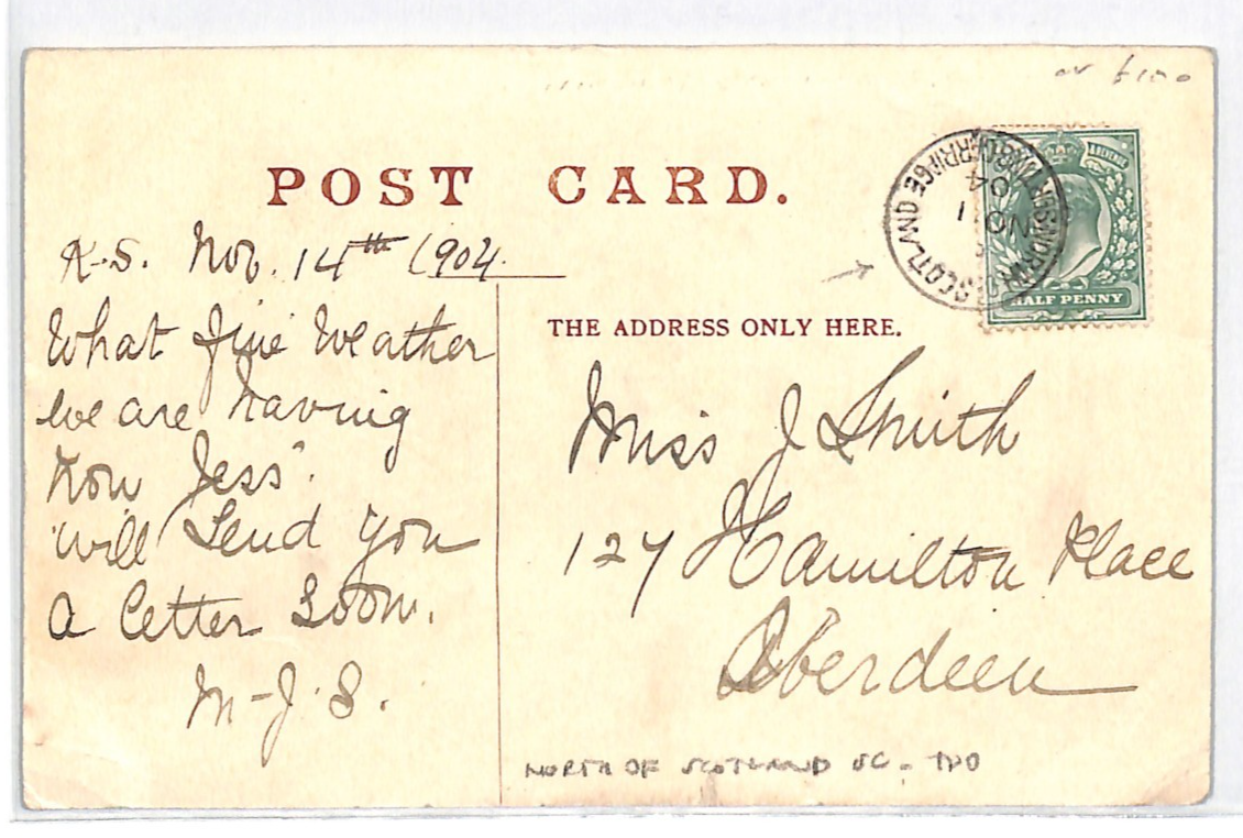 GB RAILWAY TPO KEVII Card *NORTH OF SCOTLAND SORTING CARRIAGE* CDS 1904 WR5 - Image 4
