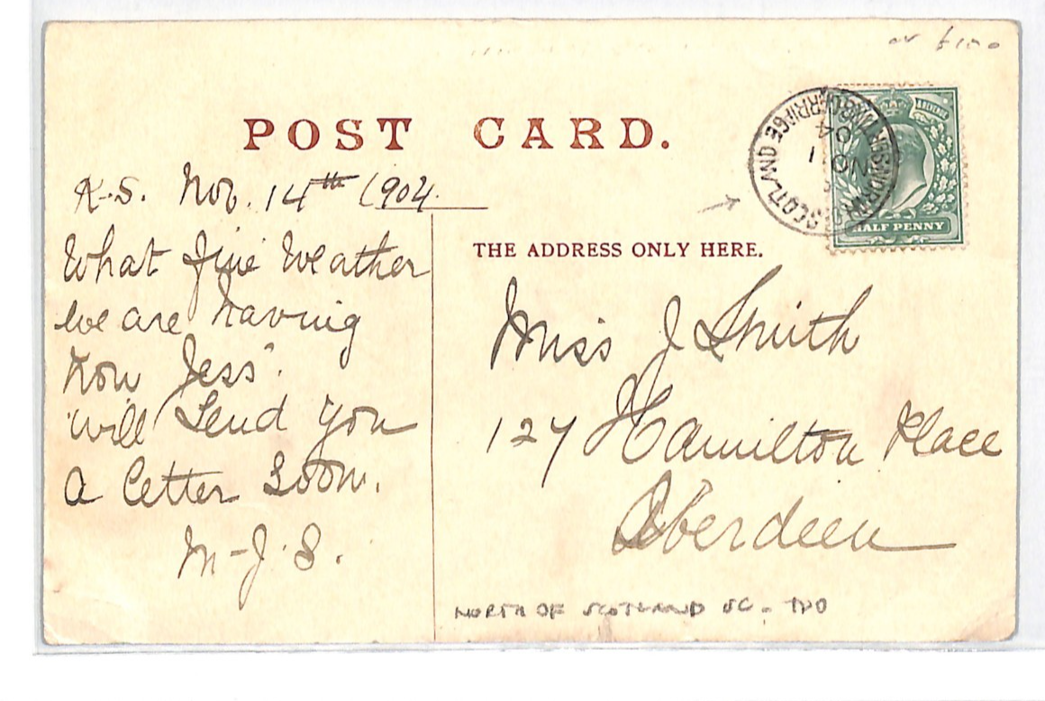 GB RAILWAY TPO KEVII Card *NORTH OF SCOTLAND SORTING CARRIAGE* CDS 1904 WR5 - Image 9