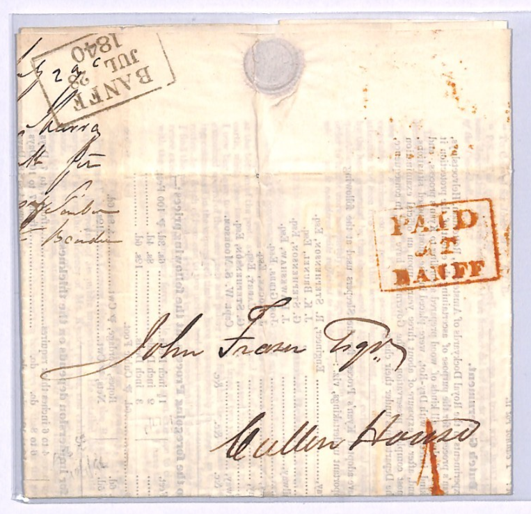 GB SCOTLAND Cover 1840 *PAID AT BANFF* Entire Letter TIMBER Preservation XK280 - Image 5