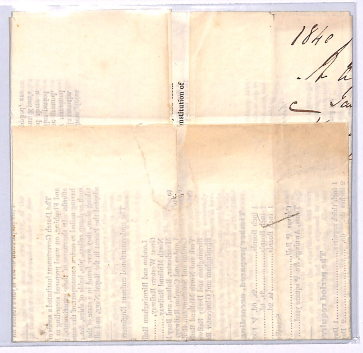 GB SCOTLAND Cover 1840 *PAID AT BANFF* Entire Letter TIMBER Preservation XK280 - Image 6