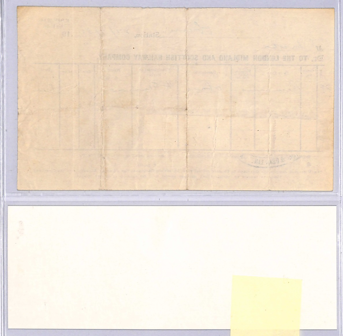 GB SCOTS ISLANDS LMS RAILWAY Waybill *CALLANDER & OBAN* KGV Postage Stamps WT166 - Image 12