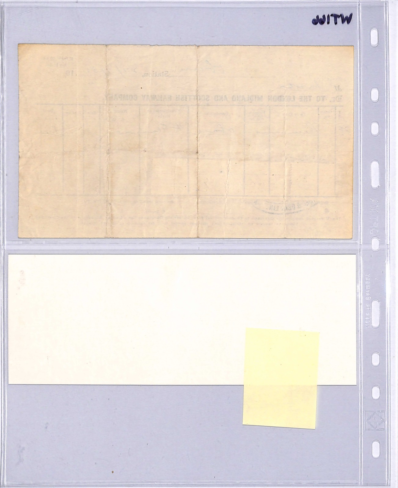 GB SCOTS ISLANDS LMS RAILWAY Waybill *CALLANDER & OBAN* KGV Postage Stamps WT166 - Image 13