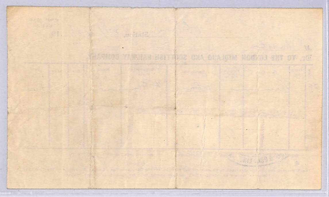 GB SCOTS ISLANDS LMS RAILWAY Waybill *CALLANDER & OBAN* KGV Postage Stamps WT166 - Image 4