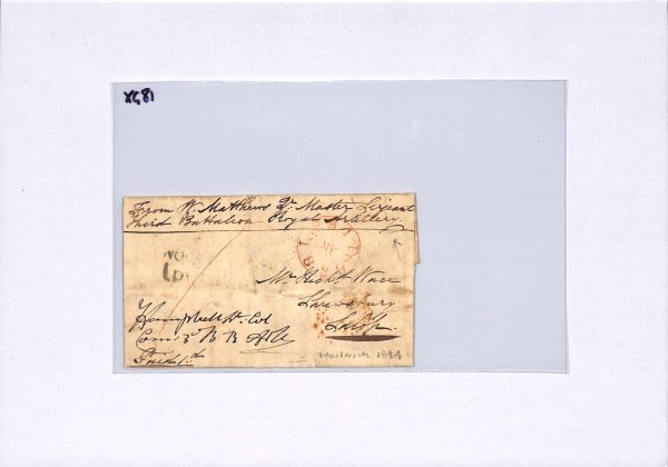 GB SOLDIER'S LETTER 1d Rate 1829 Cover *Woolwich* ROYAL ARTILLERY Military XG81 - Image 4