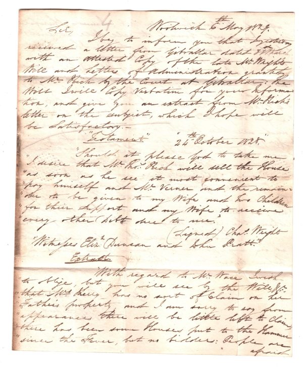 GB SOLDIER'S LETTER 1d Rate 1829 Cover *Woolwich* ROYAL ARTILLERY Military XG81 - Image 5